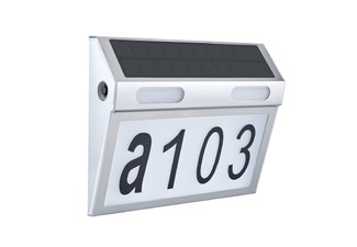 Motion Sensor Solar Powered House Number Light