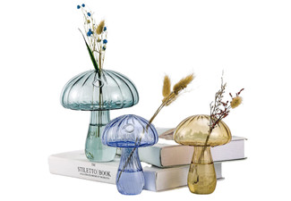 Mushroom Shaped Hydroponic Plant Vase Decor - Three Colours Available