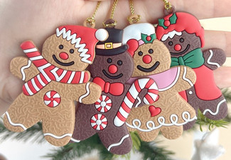 12-Piece Gingerbread Man Ornaments - Five Styles Available