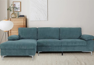 Kaveah Corduroy Sectional Sofa - Four Colours Available