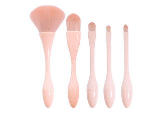 Five-Piece Mini Makeup Brush Set - Option for Two-Pack