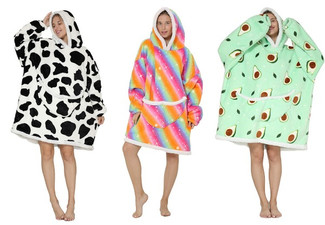 Warm Hooded Blanket Range - Three Colours & Kids & Adult Sizes Available