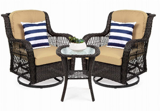 Relaxo Outdoor Brown Swivel Set - Three Colours Available
