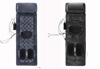 Homasa Full-Body Heated Massage Mat with Lumbar Support & Foot Massager - Available in Two Options