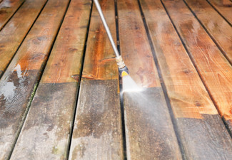 Water Blasting for Pathway, Steps, Deck, Patio or Driveway for an Area up to 50m² - Option for Moss & Mould Treatment