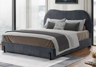 Arna Modern Fabric Bed - Available in Two Sizes