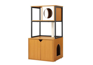 All-in-One Cat Tree Litter Box Enclosure