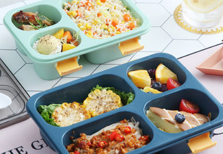 Three-Compartment Bento Lunch Box - Three Colours Available & Option for Four-Compartment