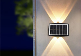 Four-LED Solar Outdoor Wall Lights