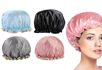 Four-Pack Solid Shower Cap
