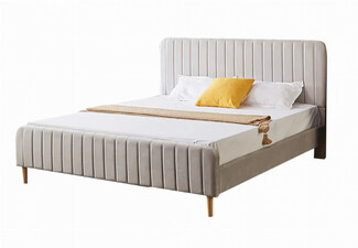 Edina Chic Velvet Queen Bed Frame