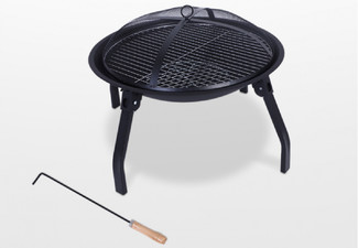 Two-In-One Foldable BBQ Firepit