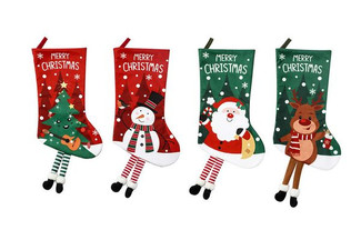 Four-Piece Christmas Decoration Stocking Set