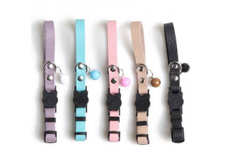 Five-Pack Genuine Leather Pet Collars