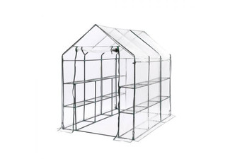 Three-Tier Walk In Greenhouse Garden Shed PVC Cover