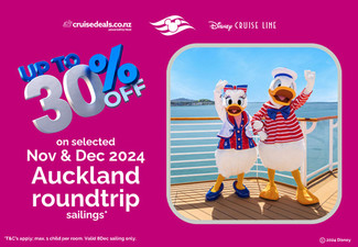 Up to 30% OFF Disney Cruise Line Sailings from Auckland, Sydney & Melbourne