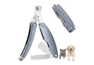 Three-in-One Foldable Dog Nail Clippers