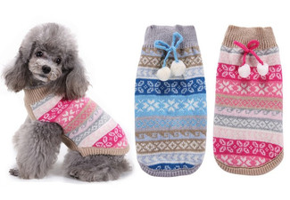 Pet Knitted Sweater - Two Colours & Six Sizes Available