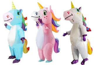 Inflatable Full Body Unicorn Costume - Three Colours Available