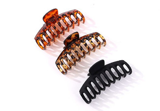 Three-Pack Essential Hair Claws - Three Styles Available & Option for Six-Pack