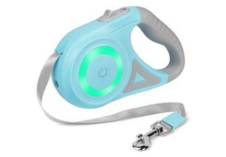 Retractable 5m Dog Leash with Flashlight - Available in Three Colours