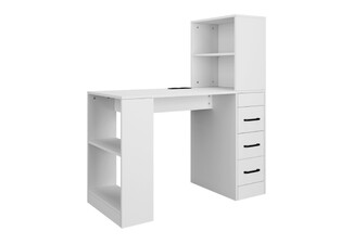 Luxsuite Three-in-One Computer Desk with Power Strip