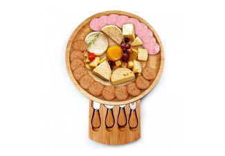 Yael Bamboo Cheese Board Incl. Knives