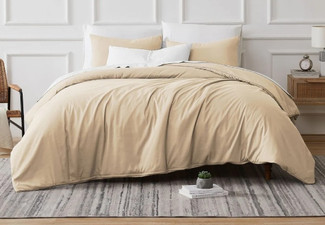 700TC Renee Taylor Tencel Lyocell Fibre & Cotton Quilt Cover Set - Available in Four Colours & Three Sizes