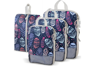Four-Piece Travel Packing Cubes Set - Available in Four Styles