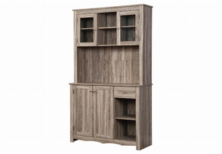 Spacious Oak Grey Kitchen Cabinet