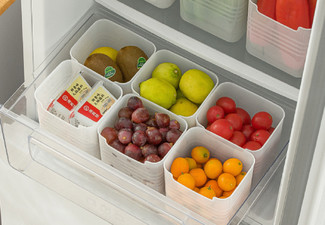 Four-Pack Clear Refrigerator Storage Containers