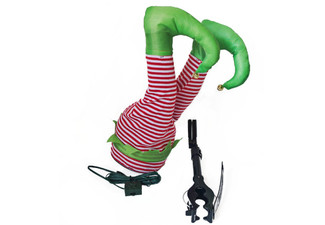 Automatic Swinging Elf Leg Christmas Tree Decoration