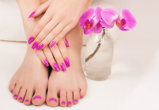 Luxe Nail Pamper at d'luxe Hair & Beauty - Option for Manicure with Gel Polish, Spa Pedicure with Gel Polish, or Manicure & Spa Pedicure with Gel Polish - Available at Two Wellington Locations