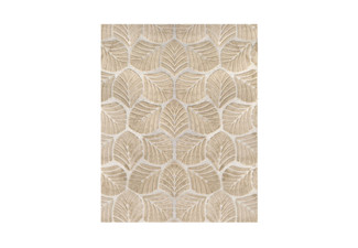 Marlow Embossed Leaf Floor Rug - Two Sizes Available