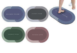 Quick-Drying Bathroom Floor Mat - Two Sizes & Four Colours Available