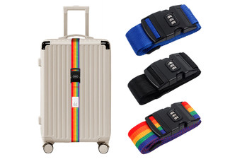 Code Password Travel Luggage Strap Belt - Available in Three Colours & Option for Two