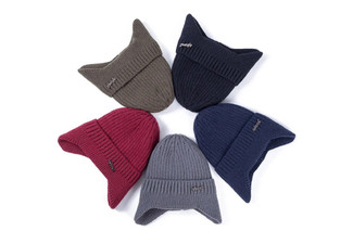 Ear Protection Winter Hat - Available in Seven Colours & Option for Two-Pack