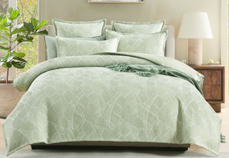 Renee Taylor Westley Jacquard Quilt Cover Set - Available in Three Colours & Four Sizes