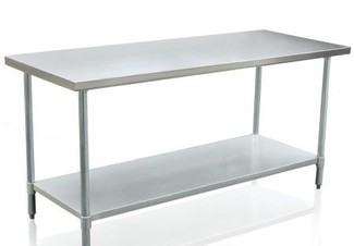 Stainless Steel Kitchen Work Bench & Catering Table - Two Sizes Available
