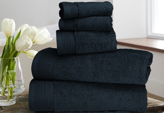 6-Pieces Pure Egyptian Cotton Towel Set - 10 Colours Available
