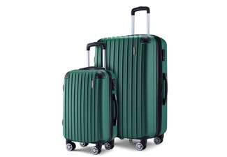 Two-Pack Green Luggage Set - Option for Three-Pack