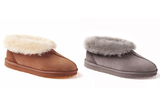 Ozwear Ugg Unisex Double Face Sheepskin Slippers - Two Colours & Ten Sizes Available