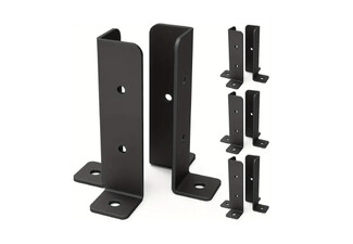 Eight-Piece Post Anchor Brackets for Wooden Fence Posts