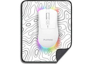 Playmax White RGB Gaming Mouse & Mouse Mat Combo