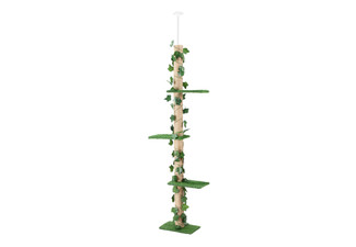 Four-Tier Petscene Cat Scratching Post Tree Tower with Artificial Grass