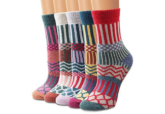 Five-Pairs of Women's Cosy Socks - Option for Ten-Pairs