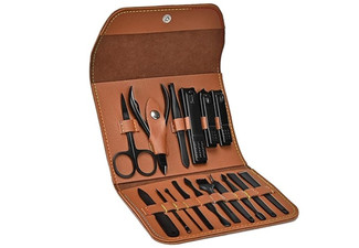 16-Piece Professional Nail Cutter Tools with Travel Case Kit - Three Colours Available