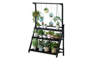 Bamboo Foldable Hanging Plant Stand - Three Sizes Available