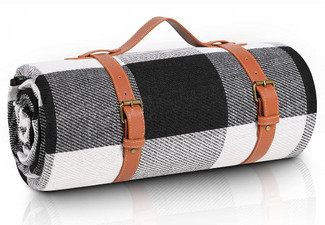 Portable Picnic Blanket with Carry Strap - Two Colours Available