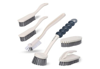 Six-Piece Multipurpose Cleaning Brush Set